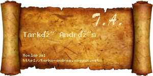 Tarkó András névjegykártya